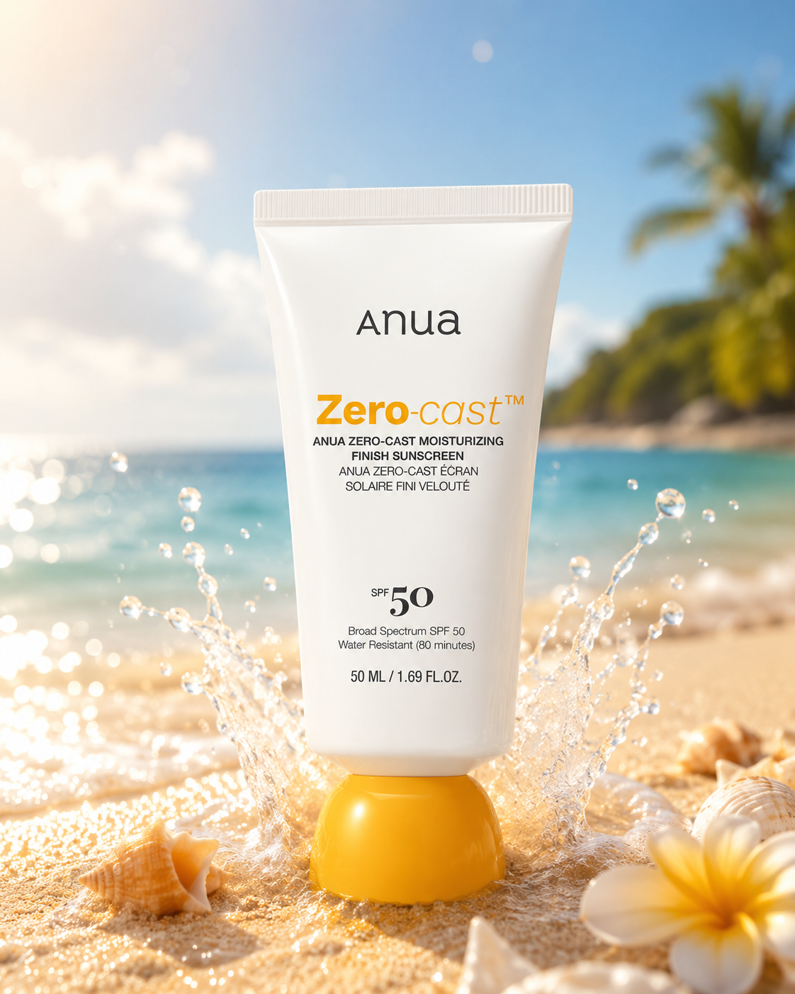 ANUA ZERO CAST MOISTURIZING FINISH SUNSCREEN SPF50+ PA+50ML
