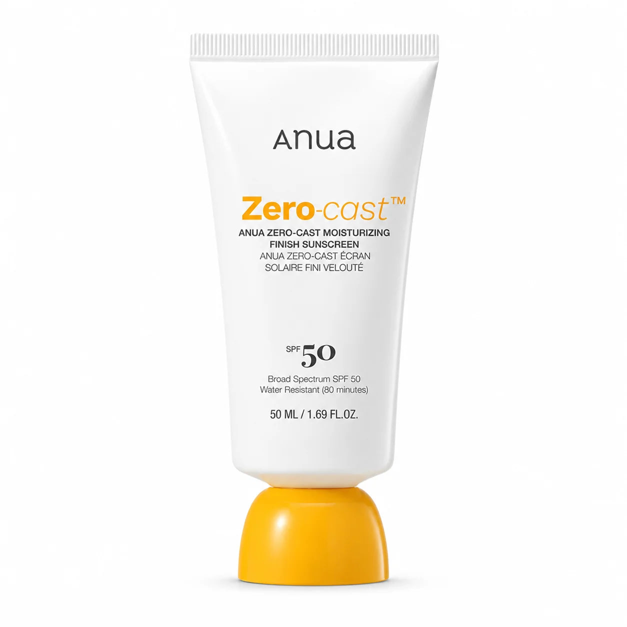 ANUA ZERO CAST MOISTURIZING FINISH SUNSCREEN SPF50+ PA+50ML